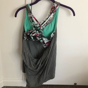 Lululemon top with attached sports bra